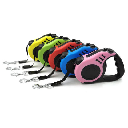 Retractable Dog Leash – 3m/5m | Strong, Tangle-Free & Flexible